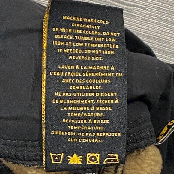 CAT Caterpillar Work Pants Mens 40 x 34 Black Canvas Fleece Lined Insulated - Picture 12 of 13